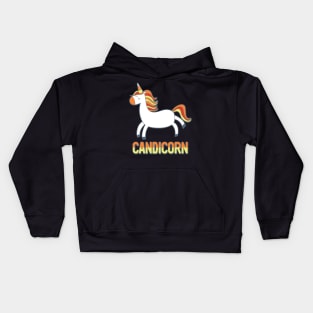 Cute Candicorn Halloween Candy Corn Unicorn design Kids Hoodie